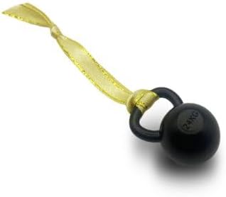 Miniature 24kg Kettlebell Holiday Ornament (Matt Gun/Black) Funny