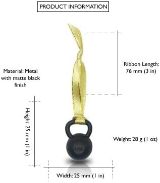 Miniature 24kg Kettlebell Holiday Ornament (Matt Gun/Black) Funny