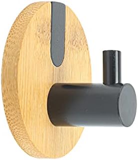 4 Pcs Bamboo Wall Hooks 11lb(max) Stainless Steel