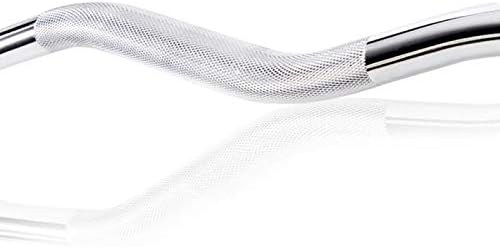 47 Inch Olympic EZ Curl Barbell 2 Inch 300Ib Curling 2 Spring