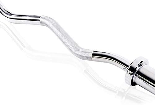 47 Inch Olympic EZ Curl Barbell 2 Inch 300Ib Curling 2 Spring