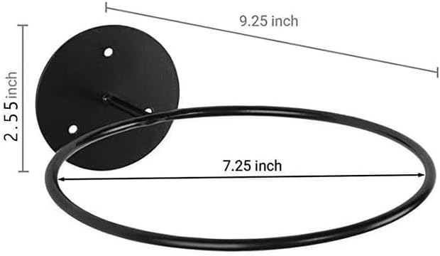 Matte Black Metal Wall-Mounted Sports Ball Display Holder Shelf(2 pcs)