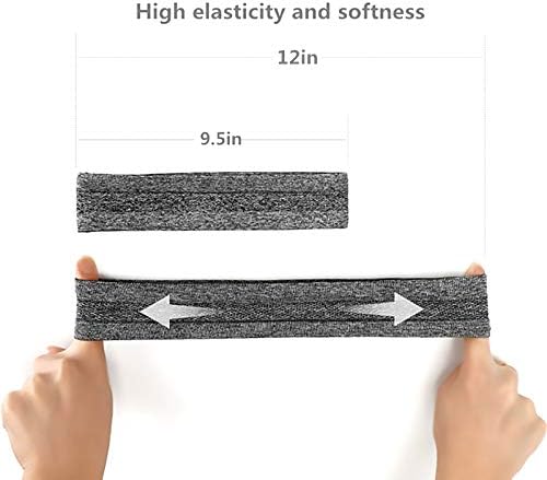 6Pack Sweat Bands Headbands for Women Workout, Women's Fashion Non Slip Headband, Moisture Wicking Sweatband for Sports Running Athletic Yoga