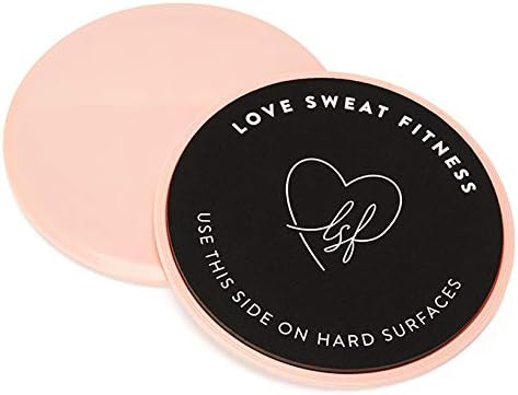 Love Sweat Fitness Exercise Slider Discs for Core Strength 2 Pieces