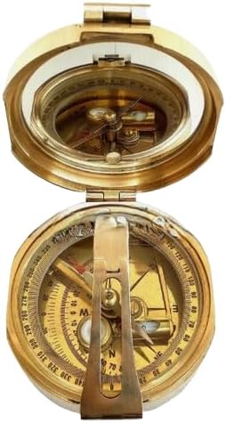 3" Brass Nautical Pocket Compass for Hiking