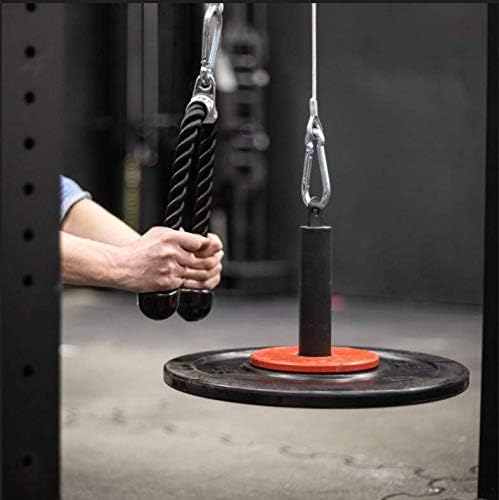 LFJ Weight Loading Pin with Carabiner fit 1 inch and 2 inch Olympic Weight Plate for Cable Pulley System LAT Pulldown