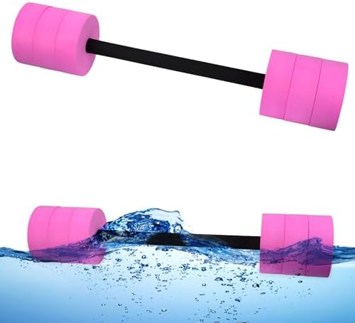 Hikeen Aquatic Exercise Dumbbells Water Dumbbell Pool Resistance Aquatic Fitness Barbells with 4 High-Density EVA Foam Pool Weights Dumbbells, for Water Aerobics Weight Loss