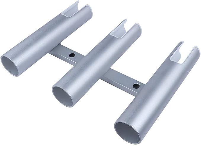 Marinebaby Fishing Rod Holder Aluminum, 3/4 Link Tube, Aluminum 4 Rod Rack, Suit Boats & Yacht