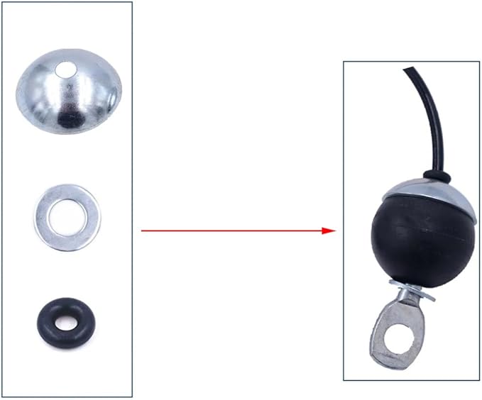 2 Set Gym Cable Ball Stopper Domed Washer Bowl Rubber Ring Kit Replacement Parts for Gym Machine Steel Wire End Connector Weight Lift Pulley System Rope Joint Terminals Fitness Equipment