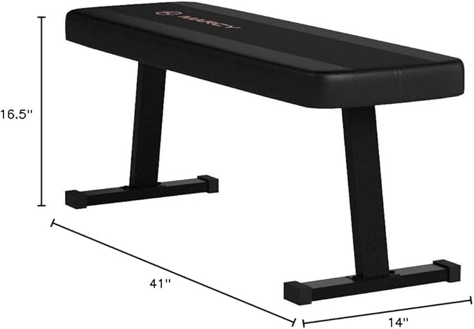 Marcy Flat Utility Weight Bench for Home Gym Weight Training and Ab Exercises