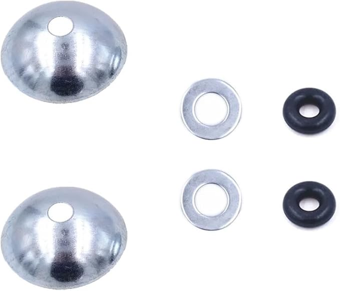 2 Set Gym Cable Ball Stopper Domed Washer Bowl Rubber Ring Kit Replacement Parts for Gym Machine Steel Wire End Connector Weight Lift Pulley System Rope Joint Terminals Fitness Equipment