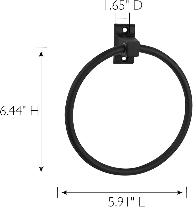 Millbridge Towel Ring in Matte Black