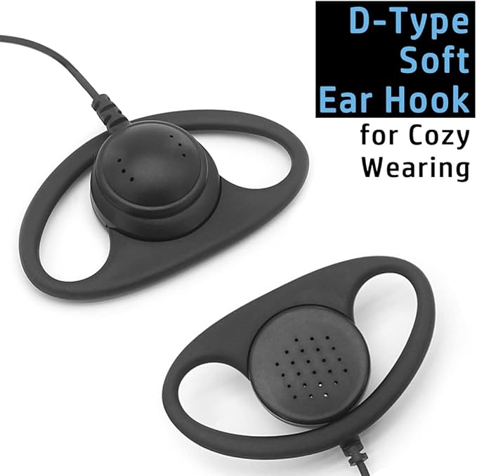 2 X D-Shape Earpiece Headset for Midland Radio 75-785 T31A T31A T51A T51A T51R T51R T61 T61 T71 T71 T75 T75 T77 T77 T295 T295 GXT1000 GXT1000 GXT1050 GXT1050 LXT118 LXT118 LXT500 LXT500 LXT600 LXT600 LXT630 LXT630 LXT633 LXT633 Walkie 2-pin Clip
