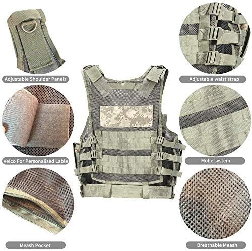 600D Tactical Airsoft Protective Vest for CS, Paintball Shooting
