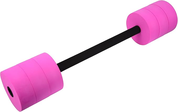 Hikeen Aquatic Exercise Dumbbells Water Dumbbell Pool Resistance Aquatic Fitness Barbells with 4 High-Density EVA Foam Pool Weights Dumbbells, for Water Aerobics Weight Loss