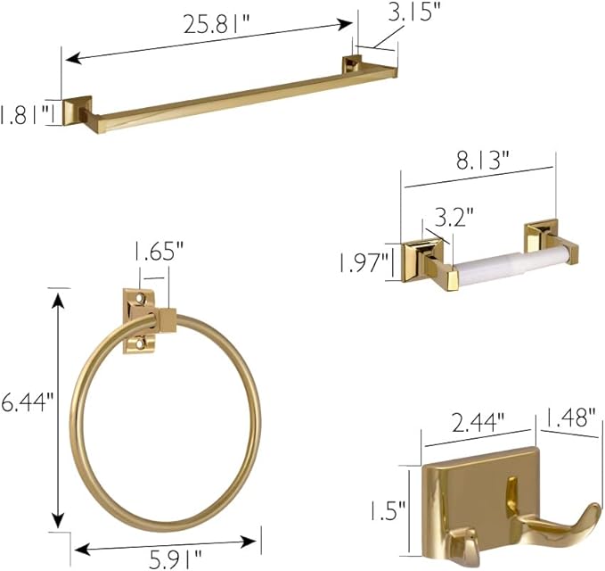 Millbridge 4-Piece Bathroom Accessory Kit