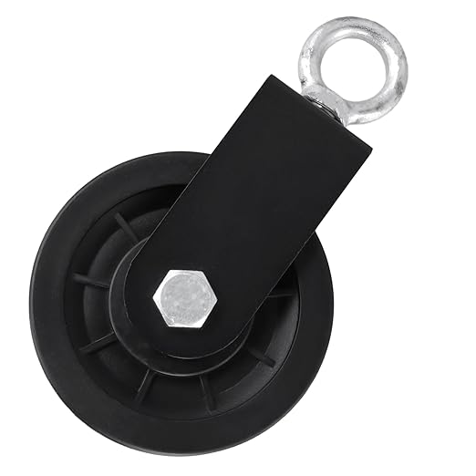 4 Pack 3.5 Inch/90mm Pulley Cable Wheel, 360 Degree Detachable Rotation Traction Wheel, Heavy Duty Fitness Pulley Wheel for Gym Pulley System Equipment,Traction Wire Ropes