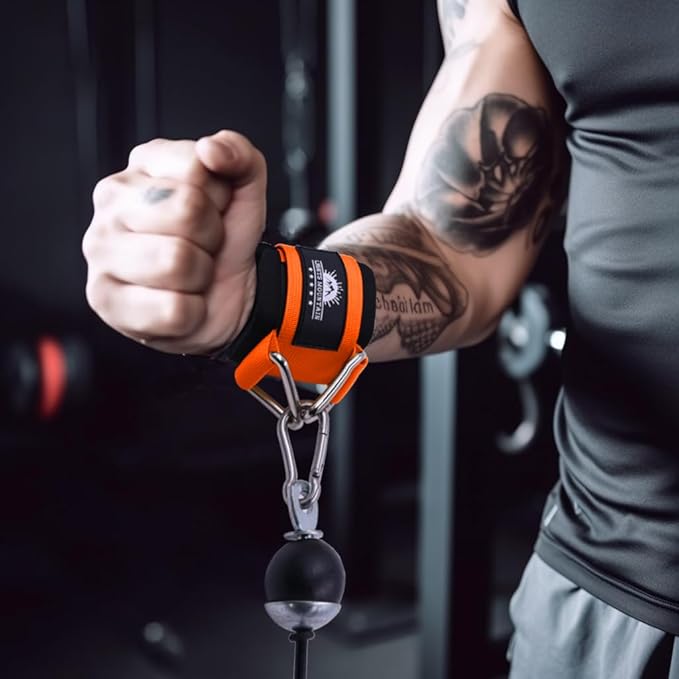 Adjustable Wrist Cuffs Neoprene Padded Straps for Cable Machines Strength Training Equipment