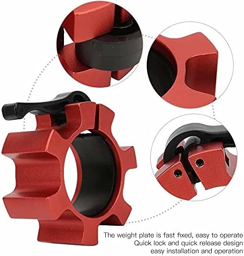Metal Olympic Barbell Clamps 2inch Heavy Duty Exercise Collars 2" Barbell,Quick 1 Pair