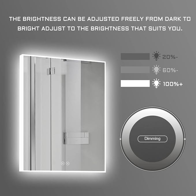 28 x 36 Inch Backlit Mirror Bathroom (CK168-I) Bathroom