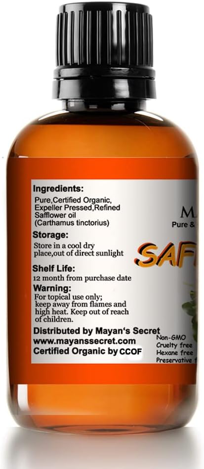 Mayan's Secret Organic Safflower Oil - Cold Pressed
