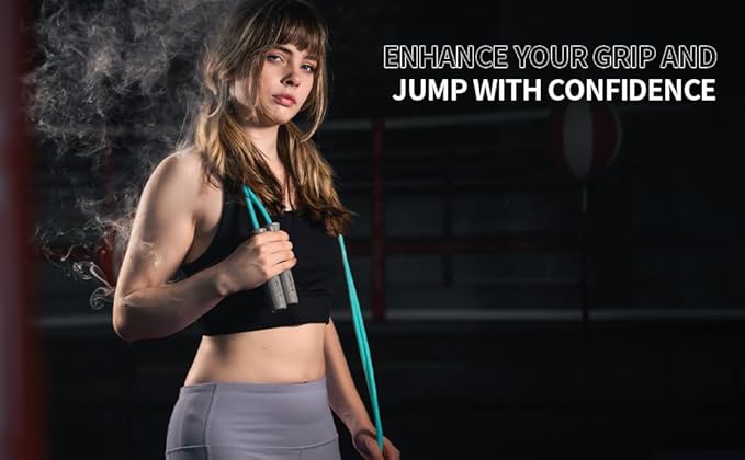 HEREROPE Jump Ropes for Fitness, Adjustable Jump Rope for Women Men, Weighted Speed Rope with 7mm PVC Skipping Rope, No-Slip Grip, Ball Bearing, Great for Speed, Cardio & Tricks, Strength Boxing