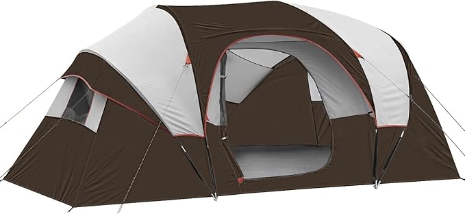 HIKERGARDEN 10 Person Camping Tent - Portable Easy Traveling-14'x11'x74in(H)