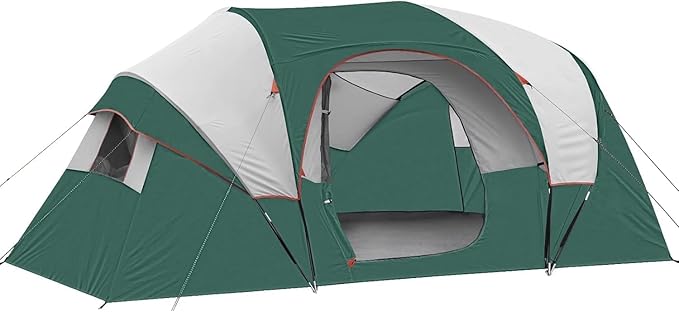 HIKERGARDEN 10 Person Camping Tent - Portable Easy Traveling-14'x11'x74in(H)