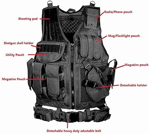 600D Tactical Airsoft Protective Vest for CS, Paintball Shooting