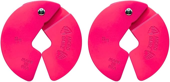 Micro Gainz Dumbbell Fractional 1.25lb Weight Plate, Ideal for Micro Loading, (Choose Color) 2 Piece Fractional Weight Plates, Designed for Dumbbell Training, Made In USA