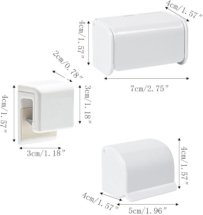 Ackron Toothbrush Holder Razor Holder Toothpaste Dispenser Set 2 Pieces