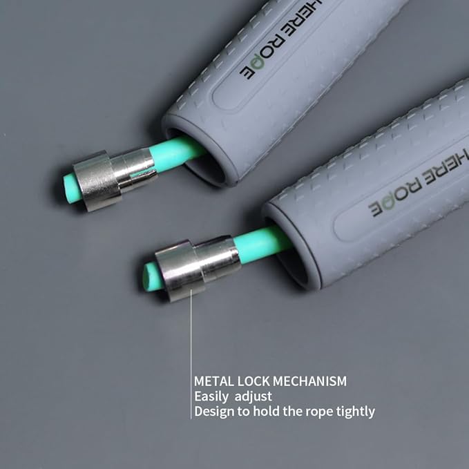 HEREROPE Jump Ropes for Fitness, Adjustable Jump Rope for Women Men, Weighted Speed Rope with 7mm PVC Skipping Rope, No-Slip Grip, Ball Bearing, Great for Speed, Cardio & Tricks, Strength Boxing