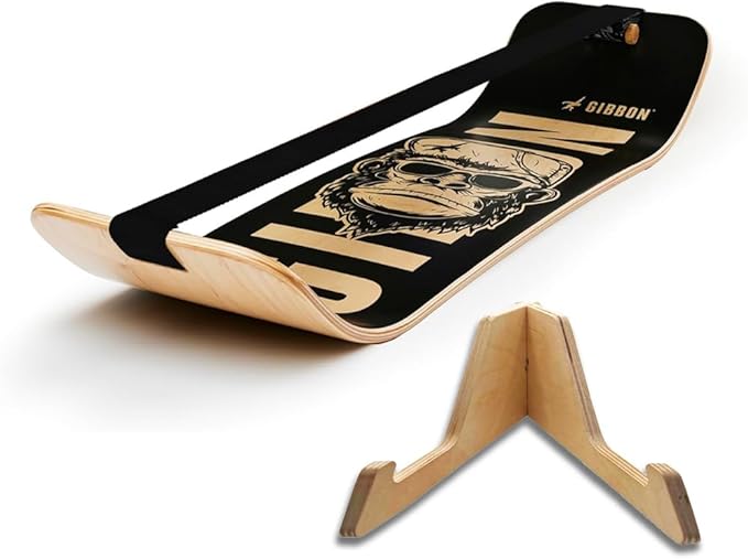 GIBBON GiBoard Balance Board Kids & Adults - Slack Board Workout Equipment Home Gym Training - Wooden Balance Boards for Adults Trainer - Standing Desk Exercise - Yoga, Agility, Pilates, Core & More