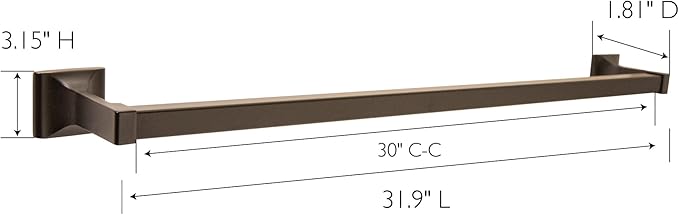 Millbridge 30 in. Towel Bar in Oil Rubbed Bronze