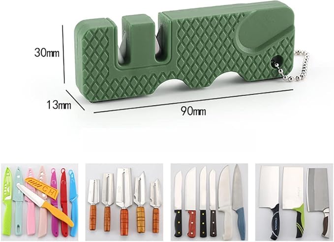 3pcs 5-in-1 Kids Compass Keychain and 2pcs Knife Sharpener