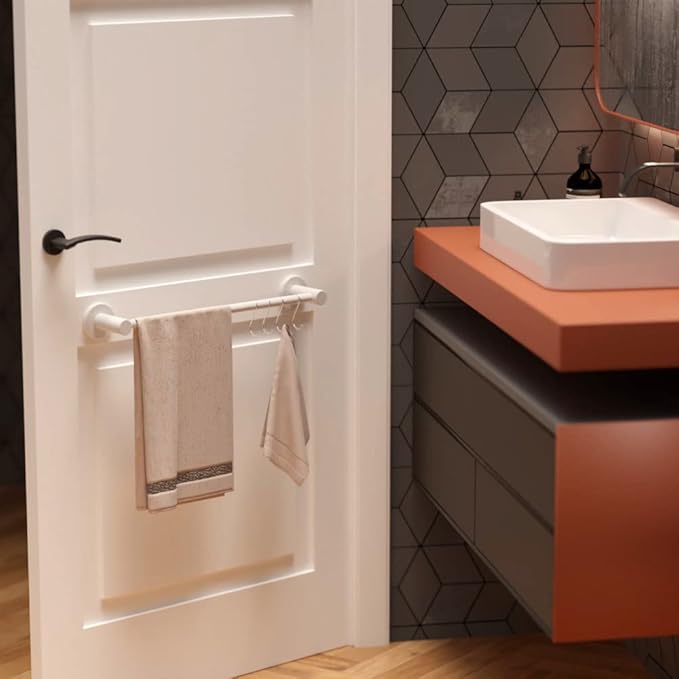 Adjustable Single Bath Towel Bar 16 to 27.6 Inch Kitchen,1" Tube