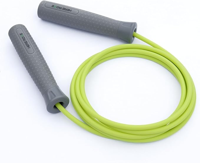 Hererope Adjustable Jump ropes for Fitness,1/4lb Weighted Jump Rope for Men & Women, Skipping Rope with Comfortable & Ergonomic Grip, Built for Cardio, Gym & Home Workouts, Boxing, Crossfit Exercise