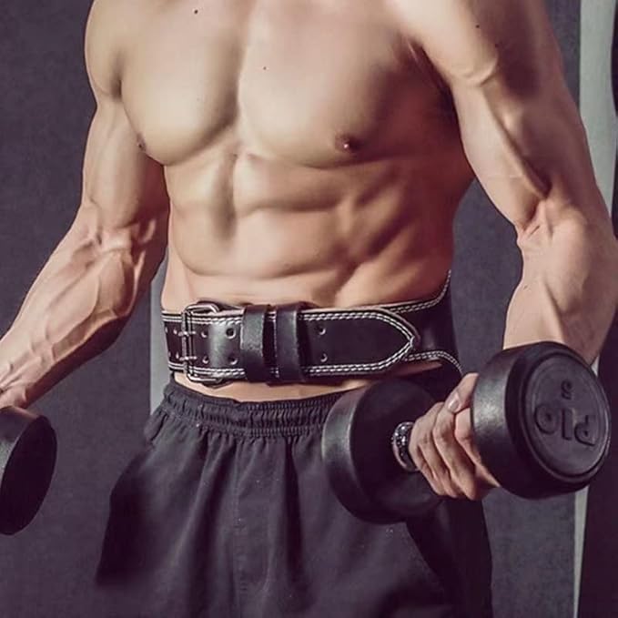 9mm Leather Fitness Weight Lifting Belt for Women&Men 4 Inches