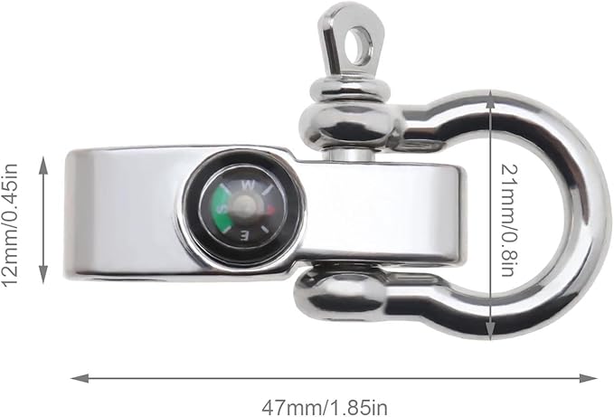 3 Pairs Adjustable D Shackles Buckle Sets U-Shaped