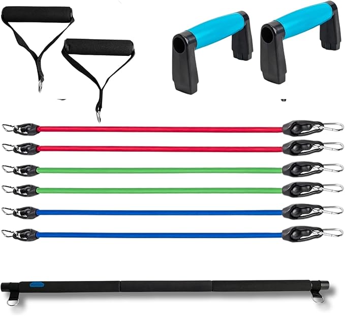 BlueClouds Push Up Board and Pilates Bar Kit