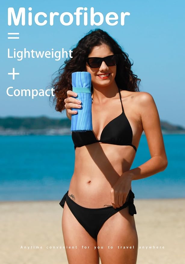 Microfiber Lightweight Beach Towel Sand Free Quick Dry