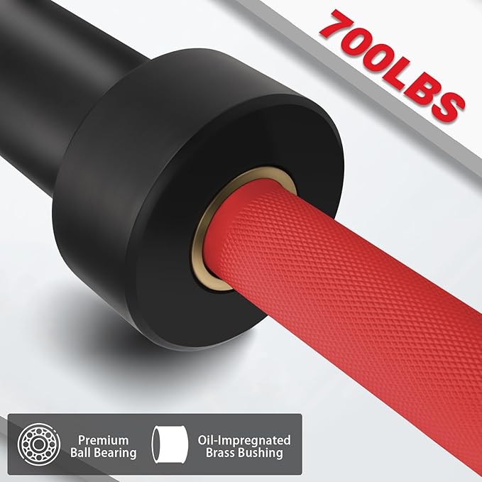 7ft Olympic Barbell for Strength Training and Olympic Weightlifting 500 700 700 1000LBS 1000LBS Capacity 2 Inch