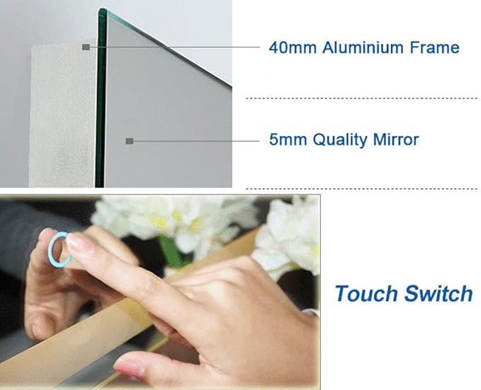 24 x 32 In Vertical LED Bathroom Silvered (C-N001)