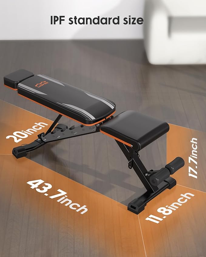 Lusper Weight Bench for Home Gym 700LB/800LB Weight