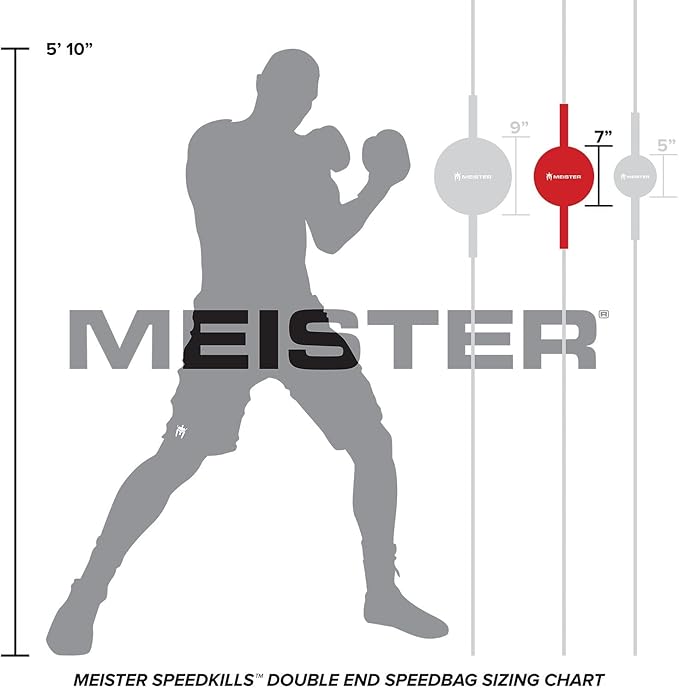 Meister SpeedKills Double-End Leather Speed Bag w/Bungees & Lightweight Latex Bladder