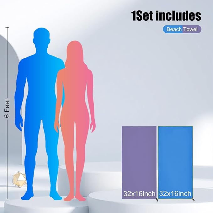 HiiPeak Quick Dry Towel - 2 Pack Microfiber 32 * 16" 2pcs 2pcs