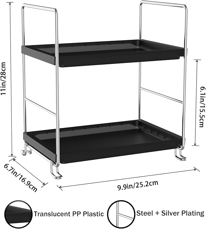 2 Tier Bathroom Organizer Countertop