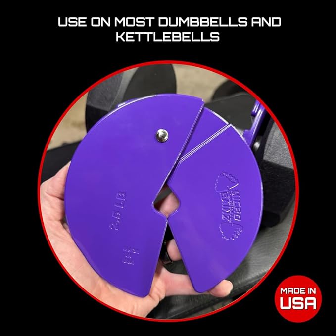 Micro Gainz Dumbbell Fractional 2.5 lb Weight Plate, Ideal for Micro Loading, (Choose Color) 4 Piece Fractional Weight Plates, Designed for Dumbbell Training, Made In USA
