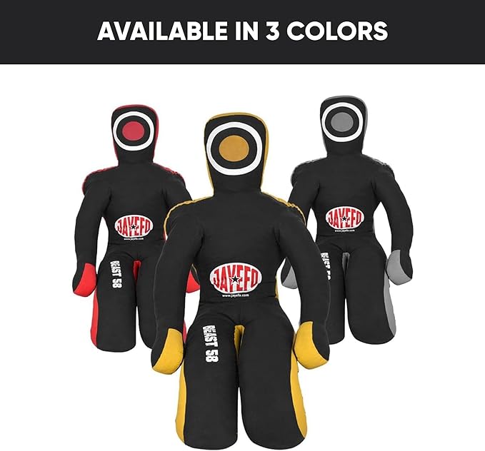 Jayefo Beast 58 BJJ Brazilian JIU Jitsu Wrestling Dummy for Grappling-Submission-Mixed Martial Arts-MMA-Training Punching Throwing Boxing Bag Practice Karate Judo.