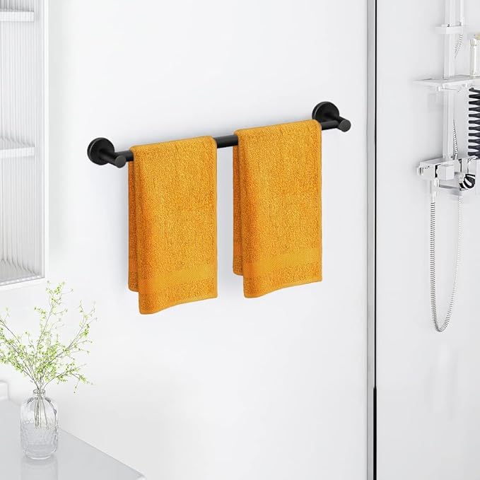MGahyi Towel Racks for Bathroom-Adjustable Towel Holder(13.18inch-24inch) Sturdy Accessories(1Pack,Black)
